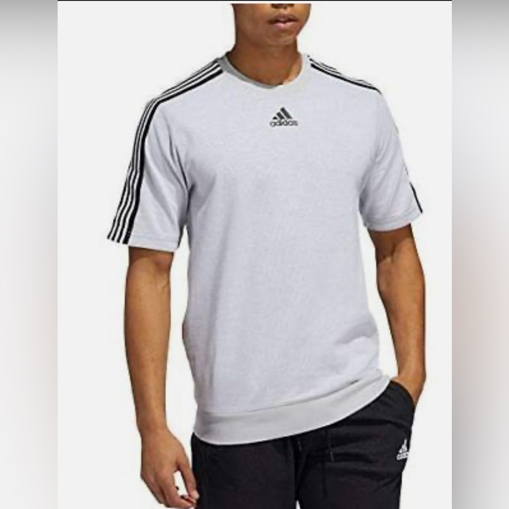 Adidas Men's PG SS Grey Crew Neck Shirt